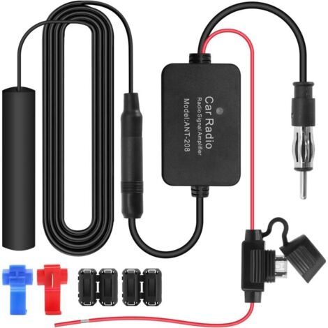 Amplificateur Antenne Autoradio, 12V Dab Antenne Voiture Compatible avec Radio Dab/FM/AM, Antenne Autoradio Dab/FM pour Autoradios Post-Equipés, Antenne Radio Voiture pour Véhicule,Camping,SUV (1/5)