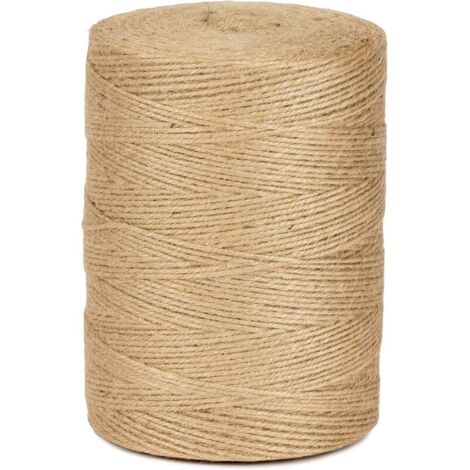 Ficelle Jute Naturel 2mm Bobine 800 m La Cordeline CJN34, pour jardinage, bricolage, activités manuelles et DIY