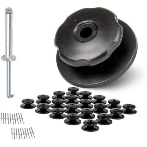20 boutons ronds avec rivets - boutons de bâche - parfaits pour fixer les filets de remorque et les bâches