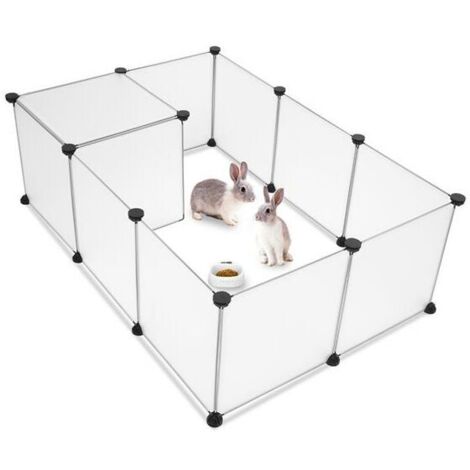 Enclos pour Animaux Domestiques Portable, Clôture en Plastique pour Petit Animaux, Parc pour Chiots et Cages (1/5)