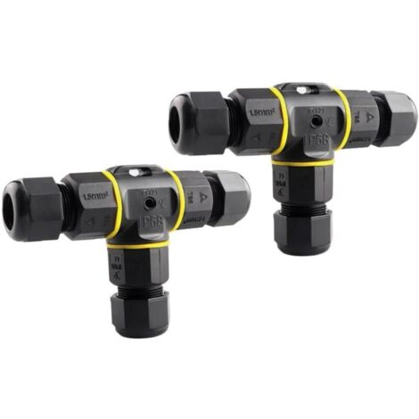 2 Pièces 3 Voies Extérieur Étanche Câble Connecteur, Boîte de Jonction de Connecteur de Câble Extérieur Étanche M20, Convient aux Câbles de 5 à 12 mm de Diamètre (Type à Vis) (1/5)