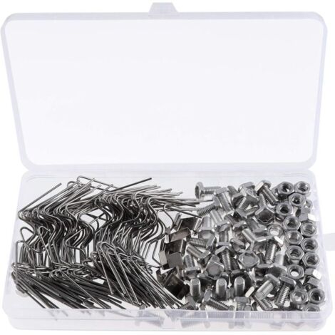 Kit de Réparation de Serre 230 Pièces - Clips de Vitrage Métalliques, Écrous et Boulons en Aluminium, Clips de Chevauchement en Z (1/5)