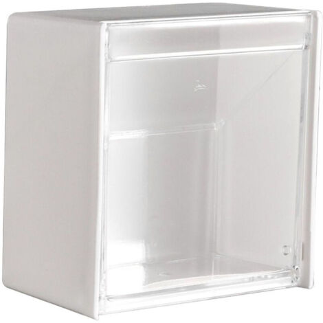 Bote de rangement murale à clapet support en plastique pour coton-tige support pour tampons de coton distributeur pour balles fil élastique (1/5)