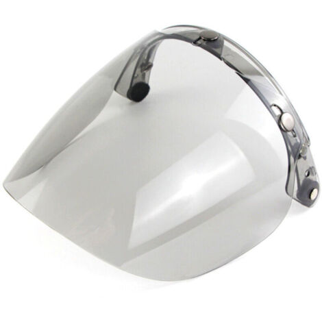 Visière de casque ouvert pour moto lentille à bulles 3 boutons-pression (1/4)
