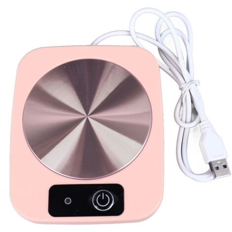 Chauffe-café intelligent à température constante alimenté par USB tasse Portable pour le bureau les voyages la maison rose (1/4)