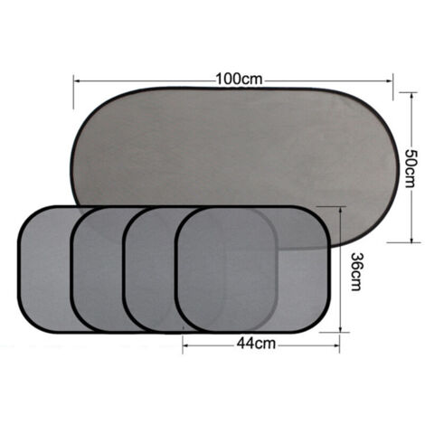 Pare-soleil de voiture 5 pièces pare-soleil de style visière de fenêtre rideau à ventouse (1/5)