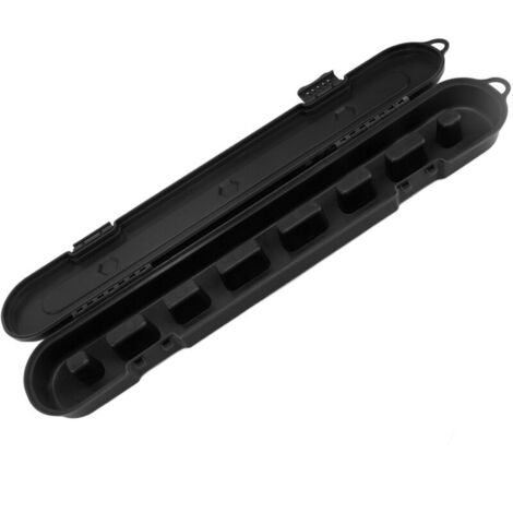 Boîte de rangement de chaîne de tronçonneuse organisateur en plastique de grande capacité étui de transport de scie électrique noir (1/5)