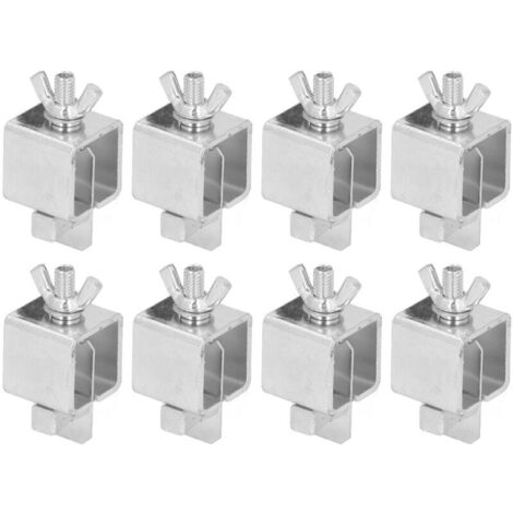 Pince de soudage bout à bout en alliage d'aluminium couleur argent Kit de pinces papillon pour soudage de panneaux de carrosserie automobile 8 pièces (1/5)