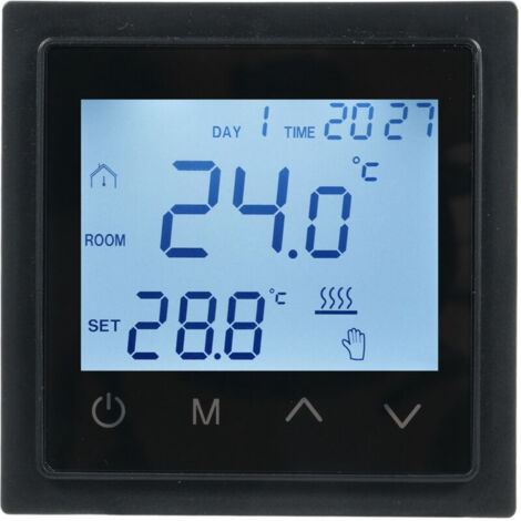 Thermostat à affichage numérique intelligent 16A régulateur de température pour chauffage au sol avec écran tactile LED commutation de capteur NTC commande électrique 85-265V (1/5)