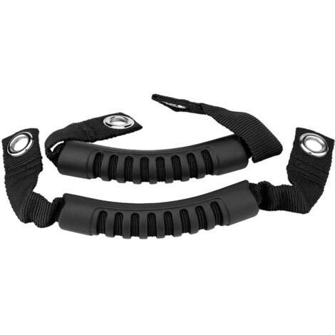 Ensemble de 2 poignées de maintien pour appuie-tête de siège arrière de voiture avec trou pour Jeep Wrangler 1995-2017 noir (1/5)