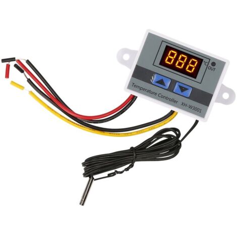 Contrôleur de température électronique module de thermostat à affichage LED interrupteur de contrôle de température avec sonde NTC étanche -50 110 ℃ pour réfrigérateur 110 220 V 1500 W (1/5)
