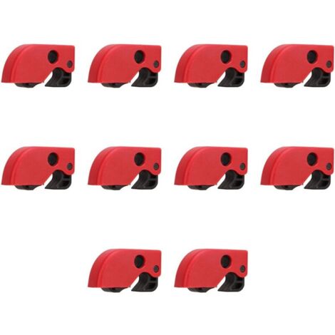 Dispositif de Consignation pour disjoncteur 10Pcs Protable Clamp on Breaker Lock Out Device Durable Easy to Lock Up Breaker Box Lock for Industrial Chemical Petroleum (1/4)