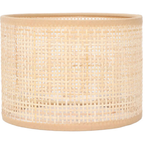 Abat-jour en rotin tissé – Diamètre 16cm – Hauteur 12cm – Compatible E27 et E14 – Design vintage pour lampes de table et lustres (1/5)