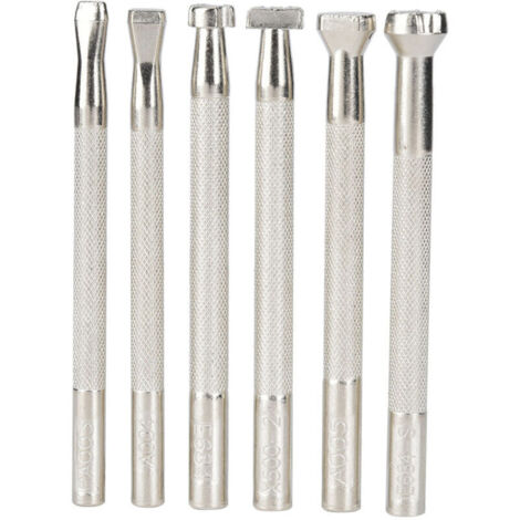 Lot de 6 outils de sculpture sur cuir antidérapants avec motif imprimé poisson et poignée pour bricolage (imprimé poisson) (1/5)