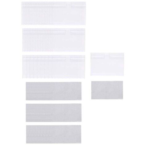 ÉTiquette de Prix Porte-éTiquette en Plastique Transparent 50 PièCes, Amovible avec Clip D'éTagèRe pour Bacs Rangement éTiquettes Panier