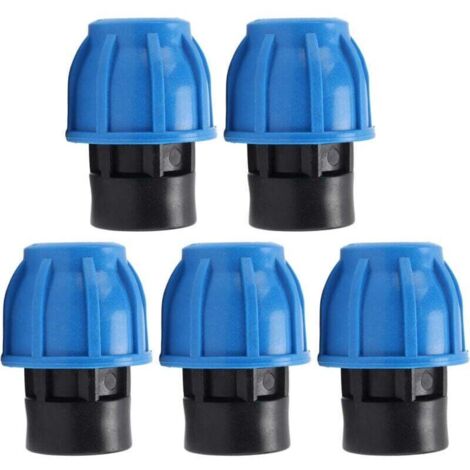 5 raccords de plomberie, kit de raccords rapides pour tuyaux d'eau, filetage femelle droit 25 x G1/2 (1/4)
