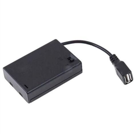 Boîtier de Batterie 3XAA avec Interrupteur et Connecteur USB Support Prise (1/4)
