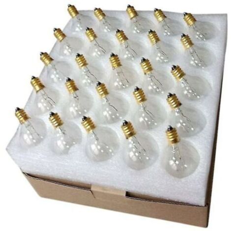 Ampoule G40 E12 7W blanc chaud – Étanche IP44 pour éclairage extérieur – Lot de 25 ampoules décoratives – Parfait pour événements et jardins