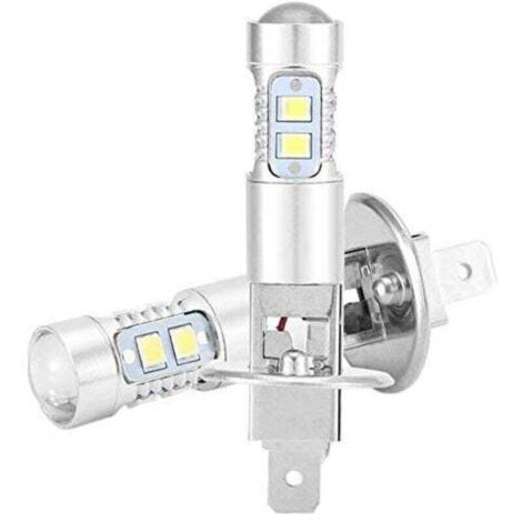 Ampoules LED H1 100W – 1800 lumens – Angle de faisceau 360° – Tension DC 12V-28V – Installation facile pour phares et antibrouillard