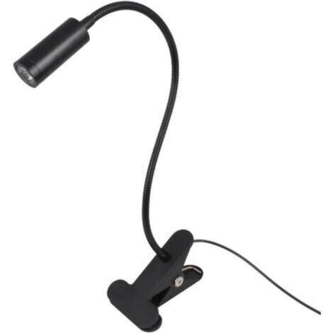 Lampe LED Tube Flexible avec Pince Lumière de Lecture et Spot de Travail Éclairage Chaud pour Bureau Atelier et Chambre,Lumière blanche,Noire (1/5)