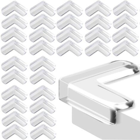Protection Coin de Table Bébé, 6Pcs Protecteur d'angle de Meuble Transparent, Doux et Haute Résilience, Protège Le Bébé des Angles Vifs de la Table (L-Shape) (1/5)