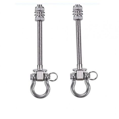 2pcs Crochet de Balançoire avec Roulement,22.5cm Accroche de Hamac Fixation Fauteuil Suspendu de 180 Pivot Ensemble Plafond Poutre Chaise de Yoga Sac de Frappe Materiel de Suspension,1500lbs (1/5)