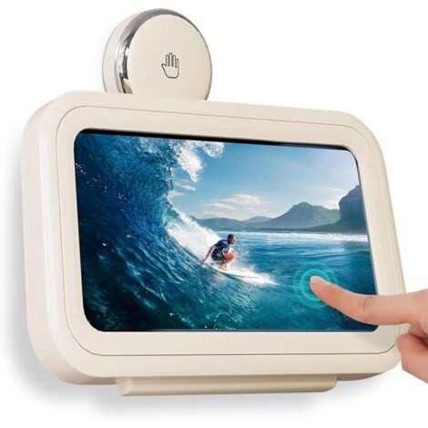 Support de téléphone de douche étanche, rotatif à 360 °, ventouse réglable, support de téléphone de douche, support de téléphone mural anti-buée, support de téléphone pour douche avec écran (1/5)