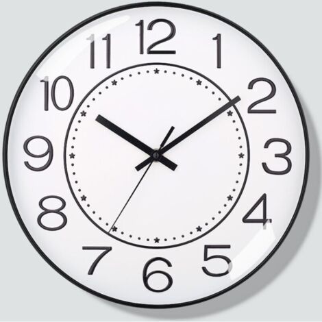 Horloge murale silencieuse ronde de 20 cm, horloge murale mode pour chambre à coucher (1/4)