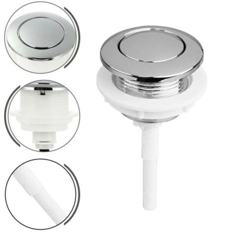 Bouton poussoir de réservoir de toilette rond de 38 mm, adapté aux salles de bains de maison et d'hôtel.