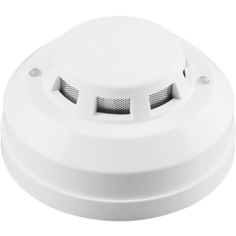 Détecteur de fumée filaire, capteur de fumée d'incendie, alarme incendie, avec fonction de réinitialisation automatique de l'alarme (DC9-24V)