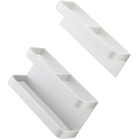 Porte-parapluie magnétique (blanc), support décoratif sans perforation, fixation murale, idéal pour couloir (1/5)