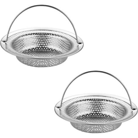 Lot de 2pcs Filtre Evier Cuisine Universel, Passoire Evier Cuisine11x8 cm, Passoire Antidébordante avec Perforations Haute Densité, Résistante À La Rouille Et À La Corrosion, Facile À Nettoyer (1/5)