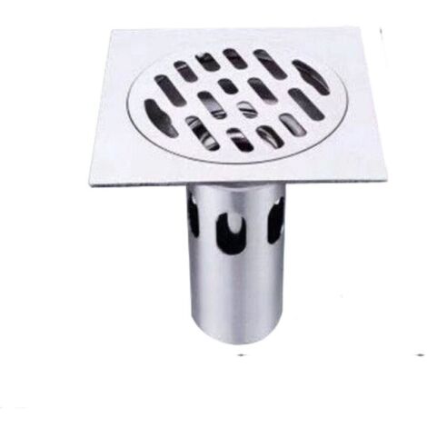 Siphon de sol carré en acier inoxydable pour baignoire et cuisine (1/5)