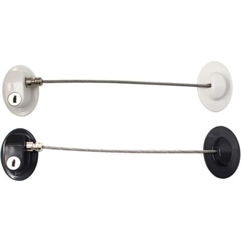 Interrupteur de fin de course de sécurité pour fenêtre, longueur totale 24 cm, (NOIR + BLANC)