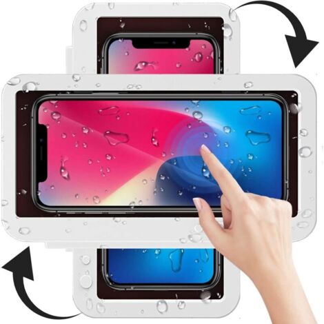Support de téléphone de Douche Rotatif à 360° pour Salle de Bain étanche avec écran Tactile