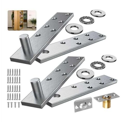 Charnière Pivotante Porte Système Quincaillerie Coup Pied Bois Robuste Jusqu'à 200 Lbs (1/4)