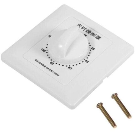 AC 220 V Interrupteur Minuterie Pompe Haute Performance Commande Électronique Compte à Rebours Mécanique à Minuterie Socket Time Switch 86 Panneau(120min) (1/4)