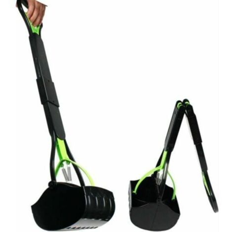 80 cm - Portable - Pelle à déjections canines - Pour chiens et chats - Avec levier facile à utiliser et ressort haute pression Pelles ramasse-crottes pour Chiens (1/4)