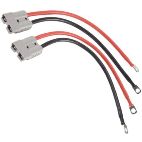 Kit Connecteur Anderson 50A Câble Batterie 8 AWG 30 cm Connecteur Rapide Étanche pour Batterie au Lithium