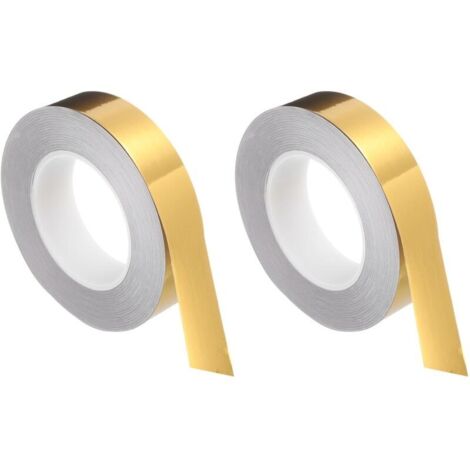Lot de 2 rouleaux de film autocollant pour carrelage de cuisine Doré, 1,5 cm x 50 m, bande d'étanchéité imperméable pour mur de cuisine (1/5)