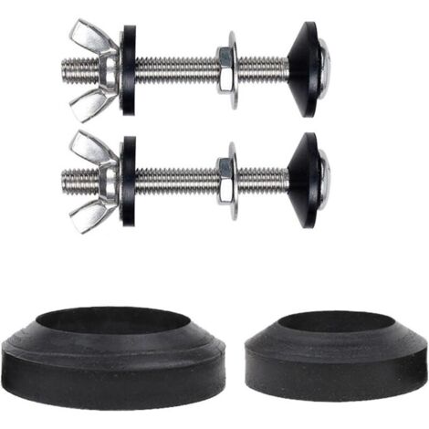 Vis de fixation de réservoir d'eau de toilette fendu, raccords de connexion de réservoir d'eau avec siège, accessoires d'installation de réservoir d'eau de toilette avec deux bagues d'étanchéité. (1/5)
