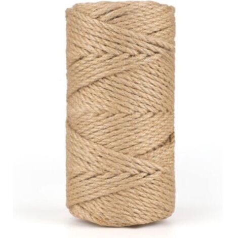 50M Corde de Jute 5MM Corde Chanvre Ficelle Corde Ficelles de Jardinage pour Le Camping,Décoration,Bricolage,Jardinage (1/5)