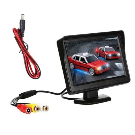 Kit Moniteur Recul Voiture 4.3 Pouces TFT LCD Caméra Stationnement Sans Fil 9 24 Volts