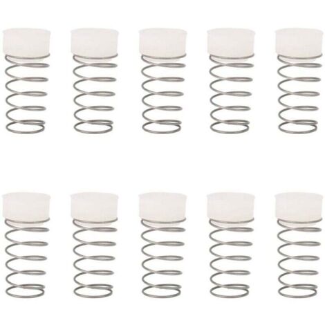 Lot de 10 Ressorts de Contrôle, Clapet Anti-Retour Unidirectionnel, Noyau de Clapet de Retour D'Huile pour Machine sans Huile avec Bouchon en Caoutchouc (356) (1/4)