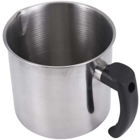 Pot De Coulée Pour Fabrication Bougies Fonte Cire Double Chaudière 44 Oz Pichet Poignée Résistante Chaleur (1/4)