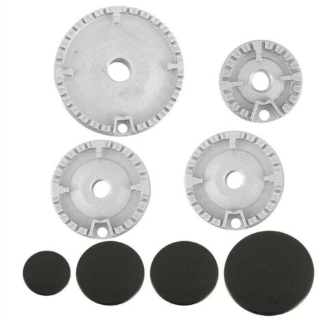 Kit Remplacement 8 Couronnes Brûleurs Gaz pour Plaques Cuisson et Fours Capuchons Flamme Universel