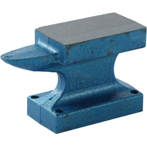 Enclume, bleu Enclume de Forgeron 1LB Enclume en Fonte avec Seul Cor pour Ferronnerie, Carrosserie, Bijoux, l'Atelier Soudage, Formage et Forgeage des Métaux (1/4)