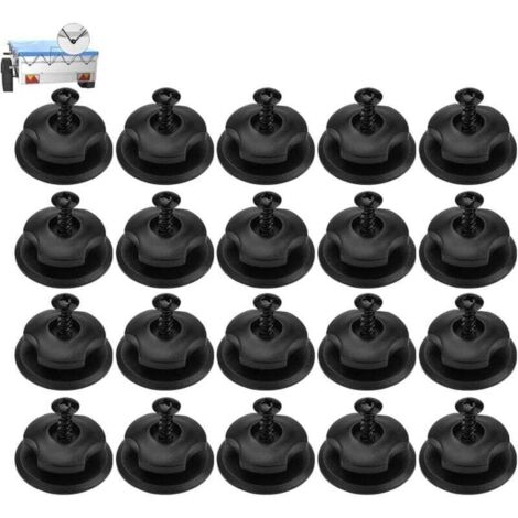 Accessoires de remorque, fixation de bâche avec vis, boutons de bâche robustes, boutons en plastique, crochets de bâche, remorques, parfaits pour la fixation de filets de remorque, cintres de bâche (1/4)