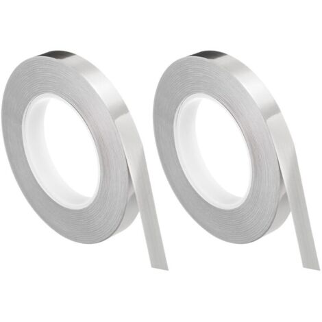 Lot de 2 rouleaux de film autocollant pour carrelage de cuisine argenté, 1,5 cm x 50 m, bande d'étanchéité imperméable pour mur de cuisine (1/5)