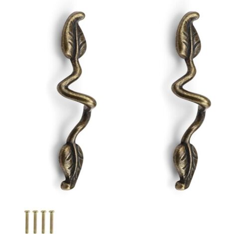 2 Pièces Poignée de Meuble, Poignée Meuble Ancien, Conception Vintage, Poignée Meuble Cuisine pour les Armoires, les Tiroirs, les Salles de Bain (1/5)